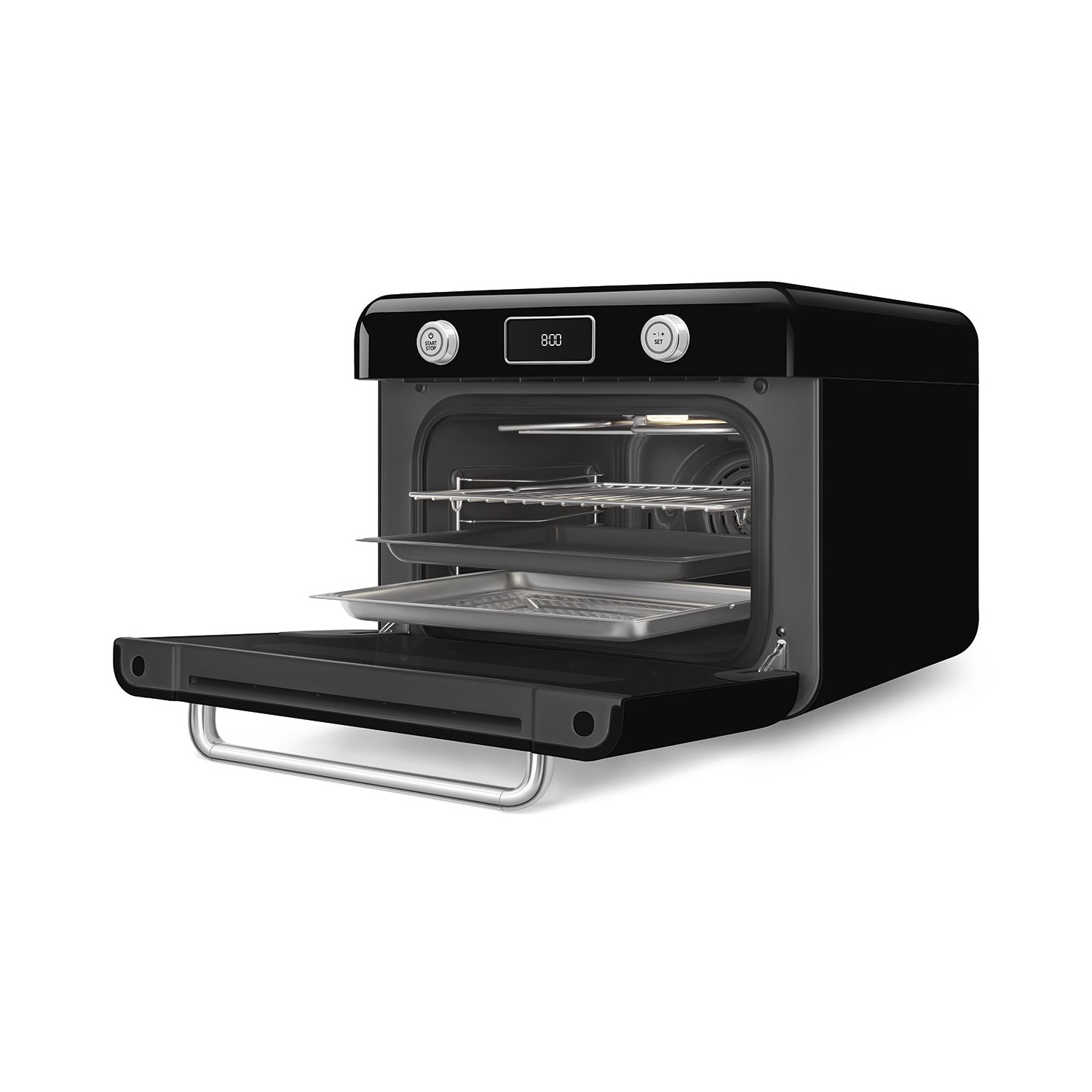 Vendita online APPLIANCE SMEG MULTIFUNCTION COUNTERTOP OVEN 50'S STYLE WITH GALILEO TECHNOLOGY BLACK COF01BLEU costo  €620.49  spedizione in 24h-48h pagmamento PayPal Contrassegno