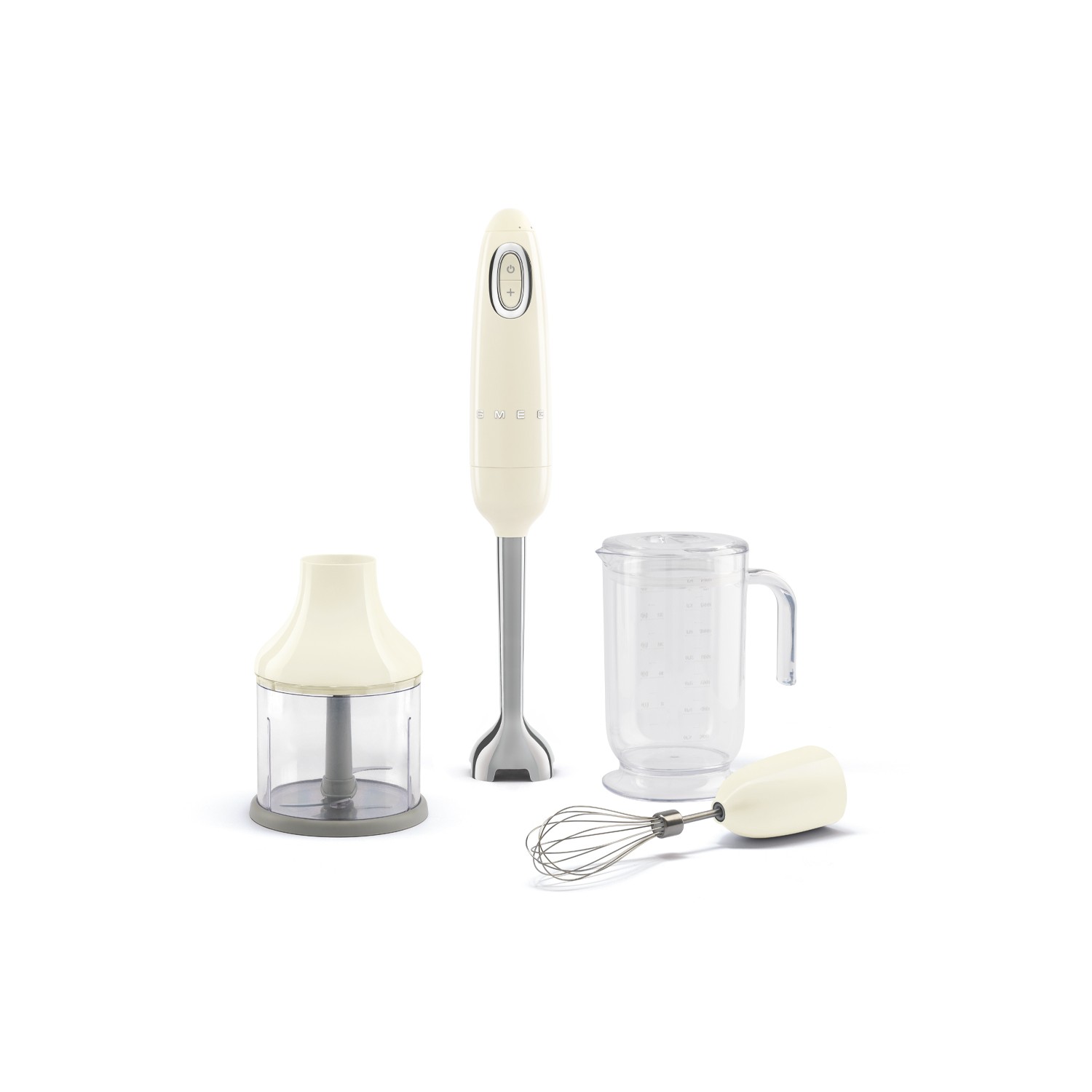 Vendita online APPLIANCE SMEG HAND BLENDER WITH ACCESORIES 50´STYLE CREAM HBF03CREU costo  85,49 €  spedizione in 24h-48h pagmamento PayPal Contrassegno