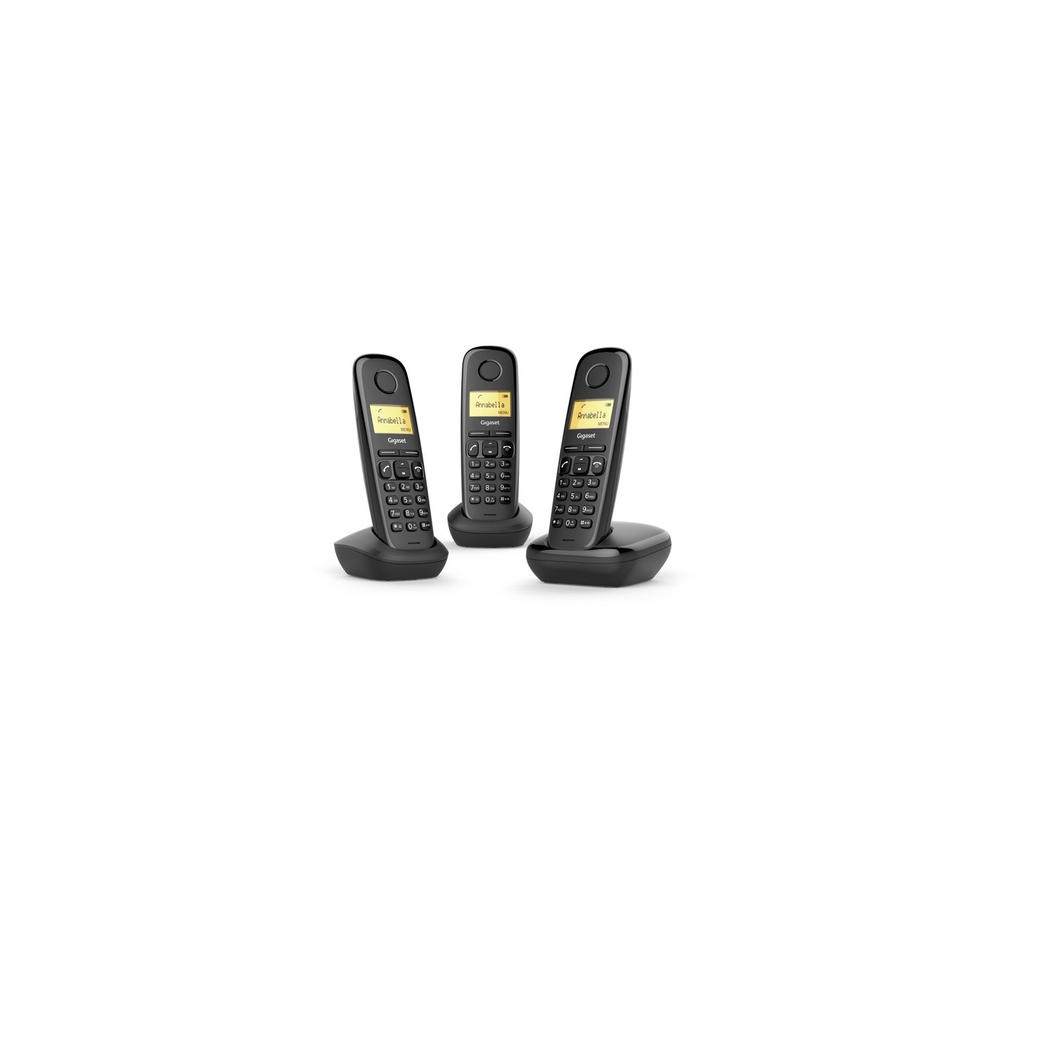 Vendita online PHONE GIGASET WIRELESS PHONE A170 TRIO BLACK (L36852-H2802-D211) costo  34,51 €  spedizione in 24h-48h pagmamento PayPal Contrassegno