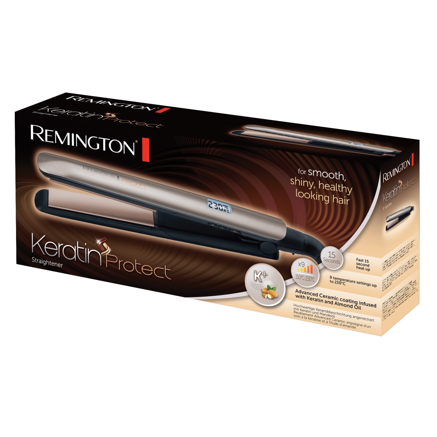 Vendita online PERSONAL TECHNOLOGY REMINGTON HAIR STRAIGHTENER S8540 KERATIN CERAMIC costo  €18.73  spedizione in 24h-48h pagmamento PayPal Contrassegno