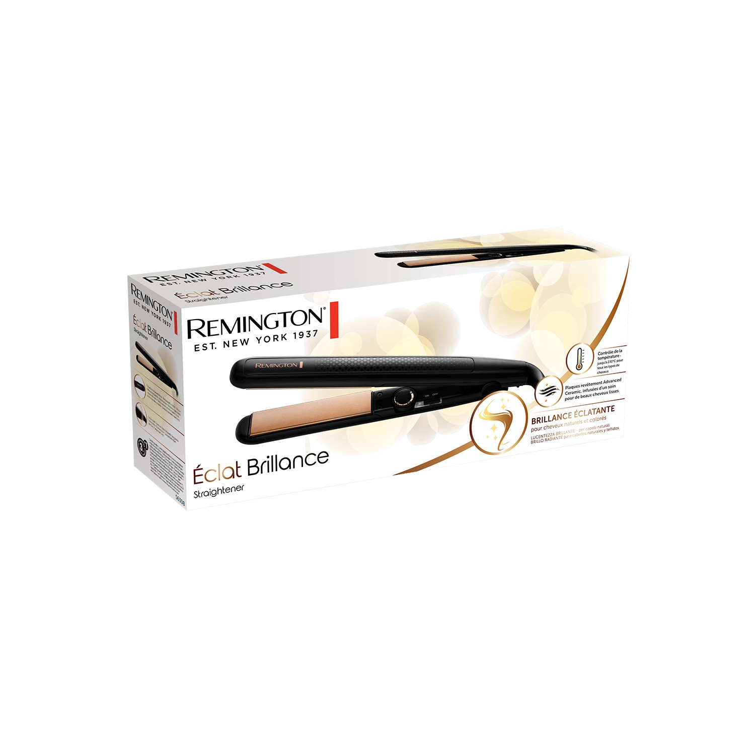 Vendita online PERSONAL TECHNOLOGY REMINGTON HAIR STRAIGHTENER S6308 ECLAT BRILLANCE. costo  €18.32  spedizione in 24h-48h pagmamento PayPal Contrassegno
