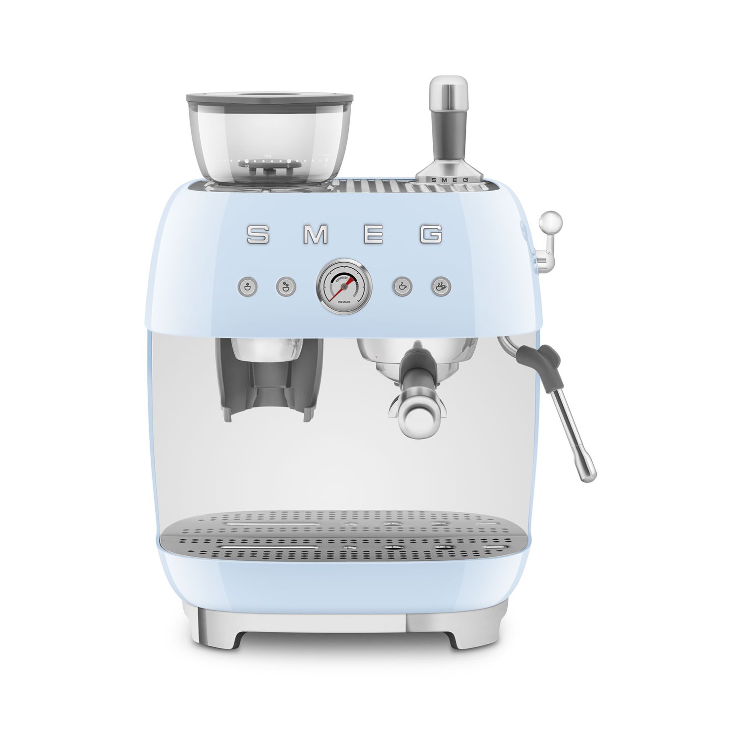 Vendita online APPLIANCE SMEG ESPRESSO MACHINE 50'STYLE WITH INTEGRATED GRINDER BLUE EGF03PBEU costo  €551.05  spedizione in 24h-48h pagmamento PayPal Contrassegno