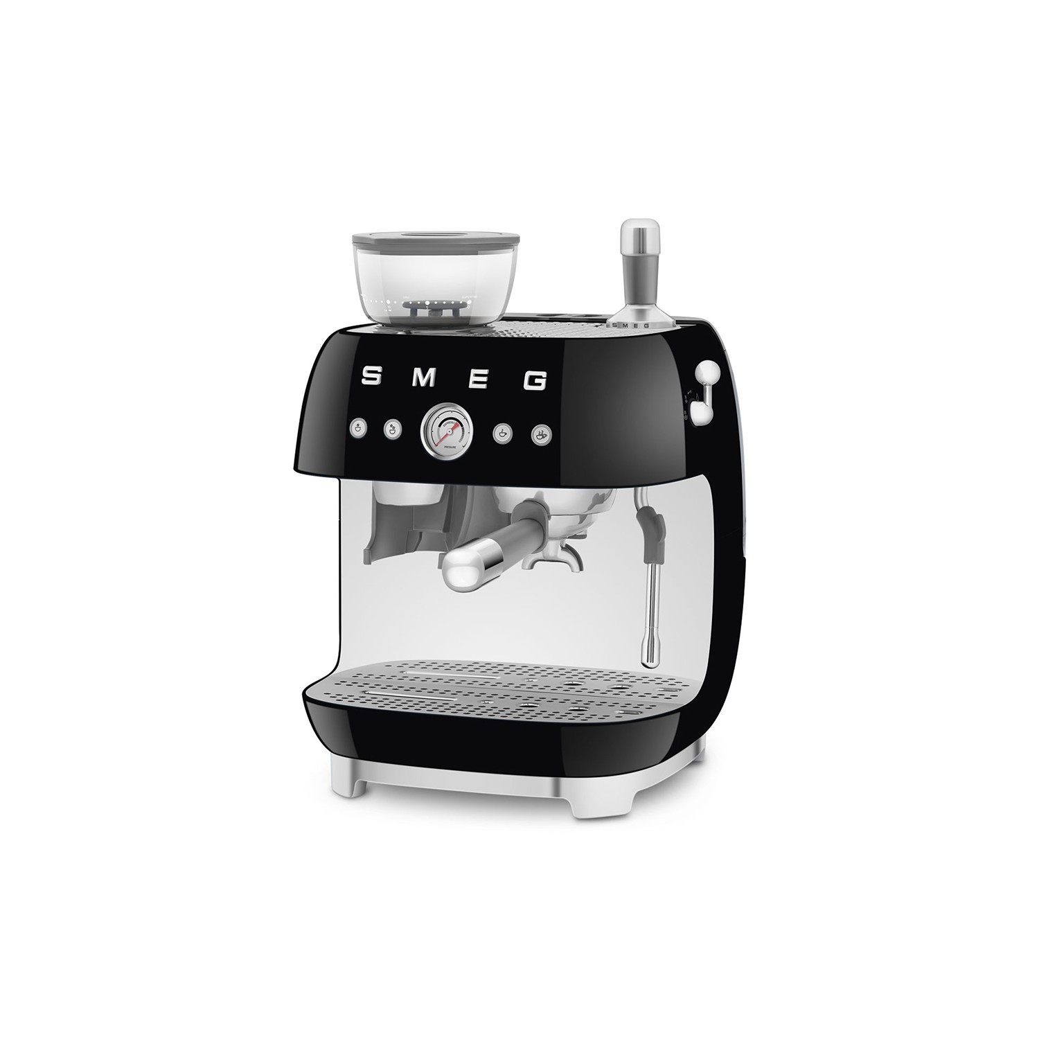 Vendita online APPLIANCE SMEG ESPRESSO MACHINE 50'STYLE WITH INTEGRATED GRINDER BLACK EGF03BLEU costo  €551.05  spedizione in 24h-48h pagmamento PayPal Contrassegno