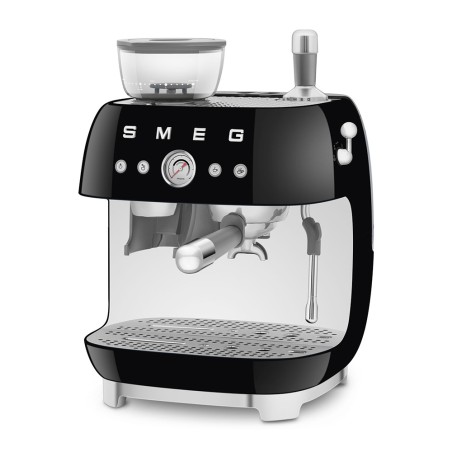 SMEG ESPRESSO MACHINE 50'STYLE WITH INTEGRATED GRINDER BLACK EGF03BLEU