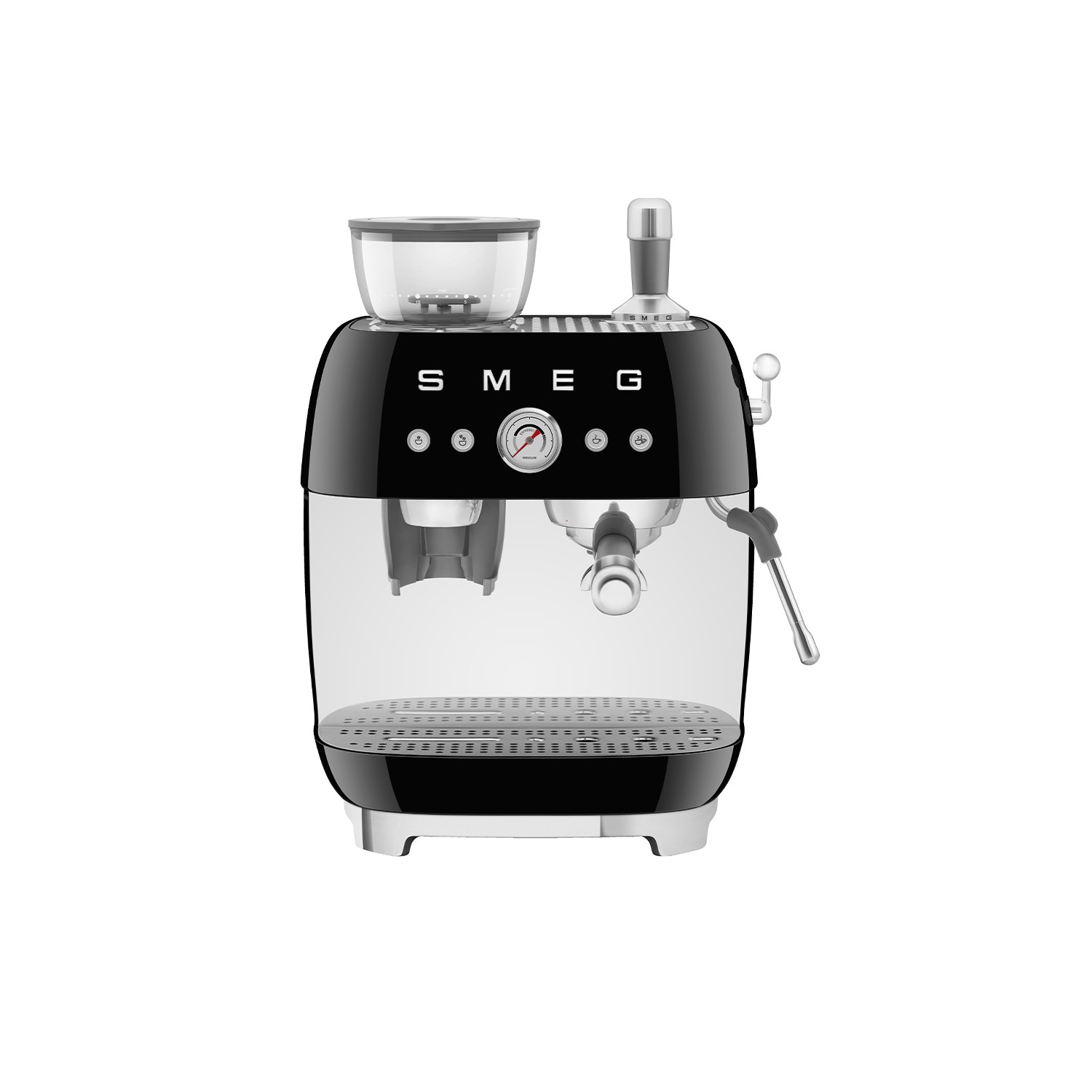 Vendita online APPLIANCE SMEG ESPRESSO MACHINE 50'STYLE WITH INTEGRATED GRINDER BLACK EGF03BLEU costo  €551.05  spedizione in 24h-48h pagmamento PayPal Contrassegno
