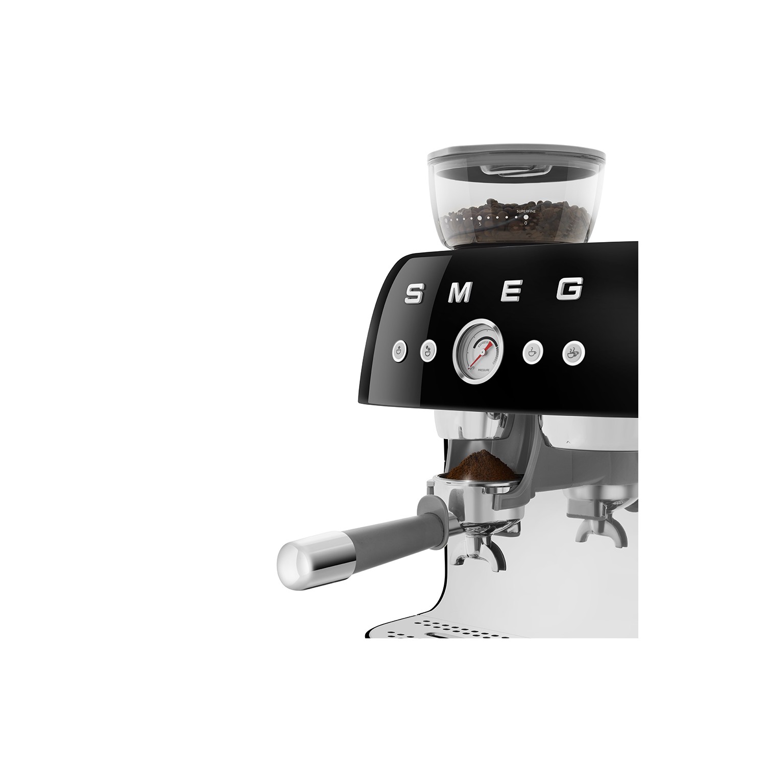 Vendita online APPLIANCE SMEG ESPRESSO MACHINE 50'STYLE WITH INTEGRATED GRINDER BLACK EGF03BLEU costo  551,05 €  spedizione in 24h-48h pagmamento PayPal Contrassegno