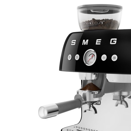 SMEG ESPRESSO MACHINE 50'STYLE WITH INTEGRATED GRINDER BLACK EGF03BLEU
