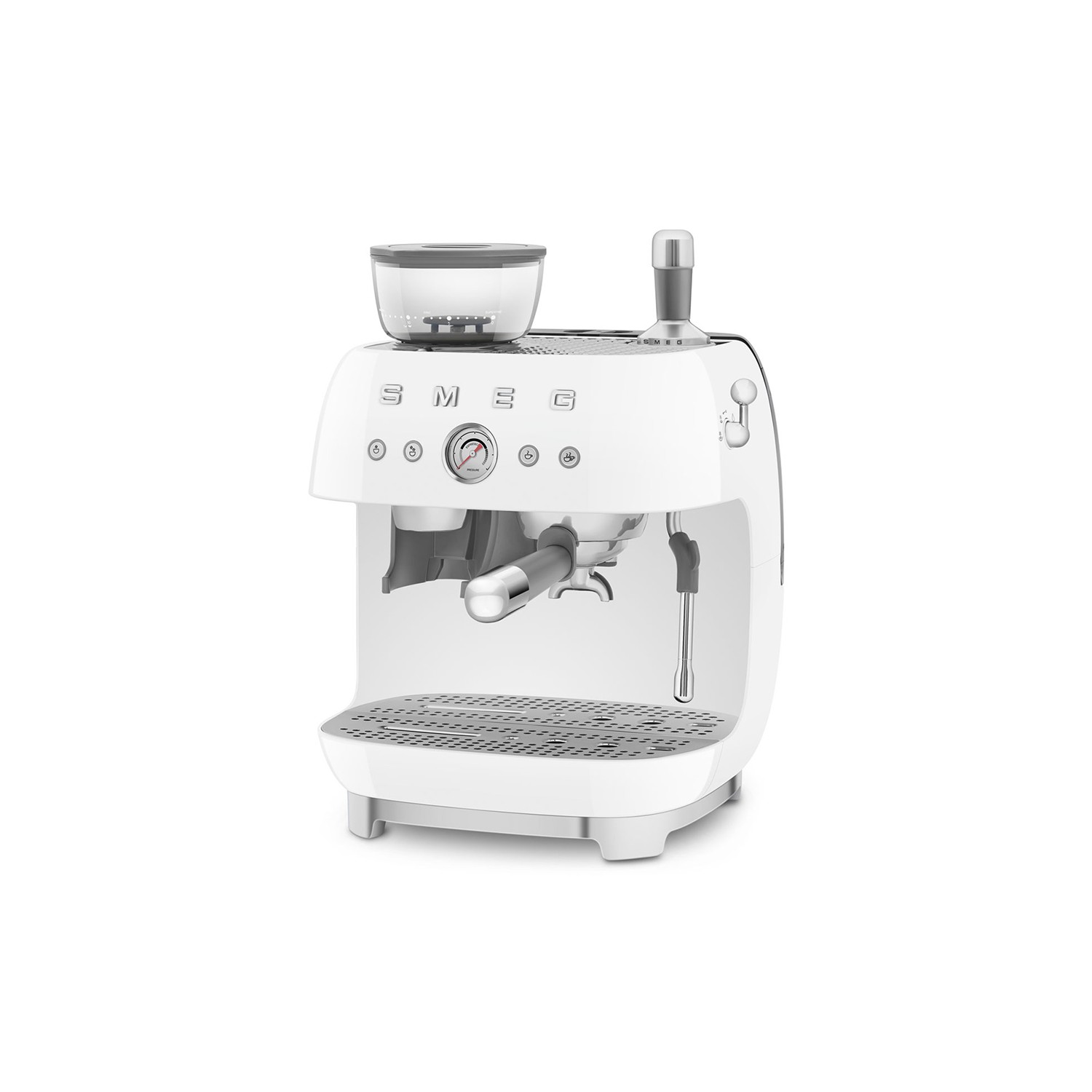 Vendita online APPLIANCE SMEG ESPRESSO MACHINE 50'STYLE WITH INTEGRATED GRINDER WHITE EGF03WHEU costo  €598.29  spedizione in 24h-48h pagmamento PayPal Contrassegno