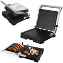 JATA GRILL DOUBLE NON-STICK 180º OPENING ADJUSTABLE 6 POSITIONS 2000W SILVER-BLACK GR1100