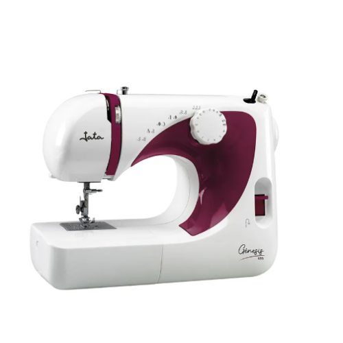 JATA SEWING MACHINE DOUBLE NEEDLE ELECTRONIC PEDAL PORTABLE 70W WHITE-RED MC695