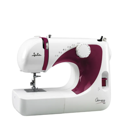 JATA SEWING MACHINE DOUBLE NEEDLE ELECTRONIC PEDAL PORTABLE 70W WHITE-RED MC695