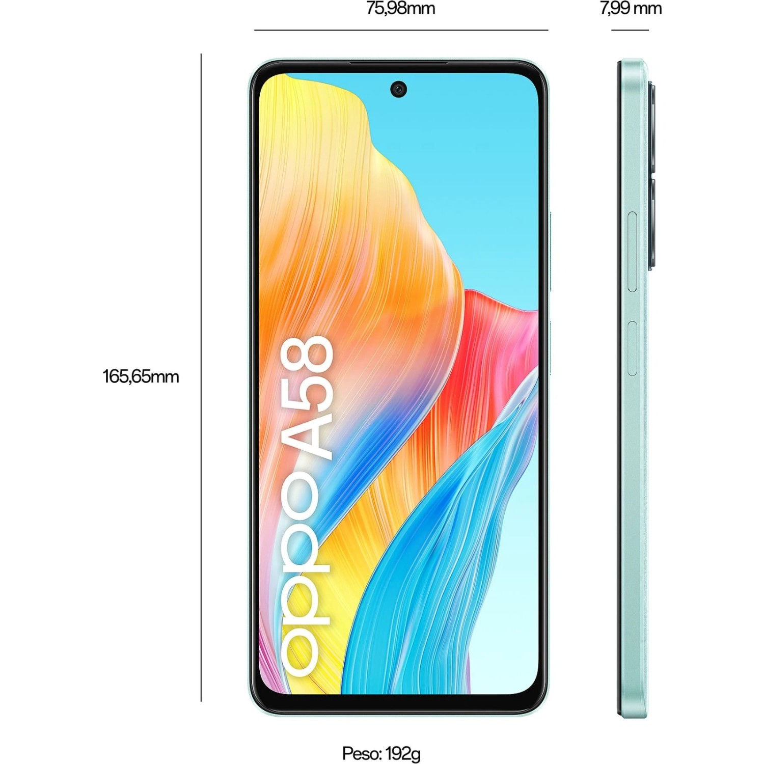 Vendita online Telefonia Oppo  A58 128GB Green costo  124,99 €  spedizione in 24h-48h pagmamento PayPal Contrassegno