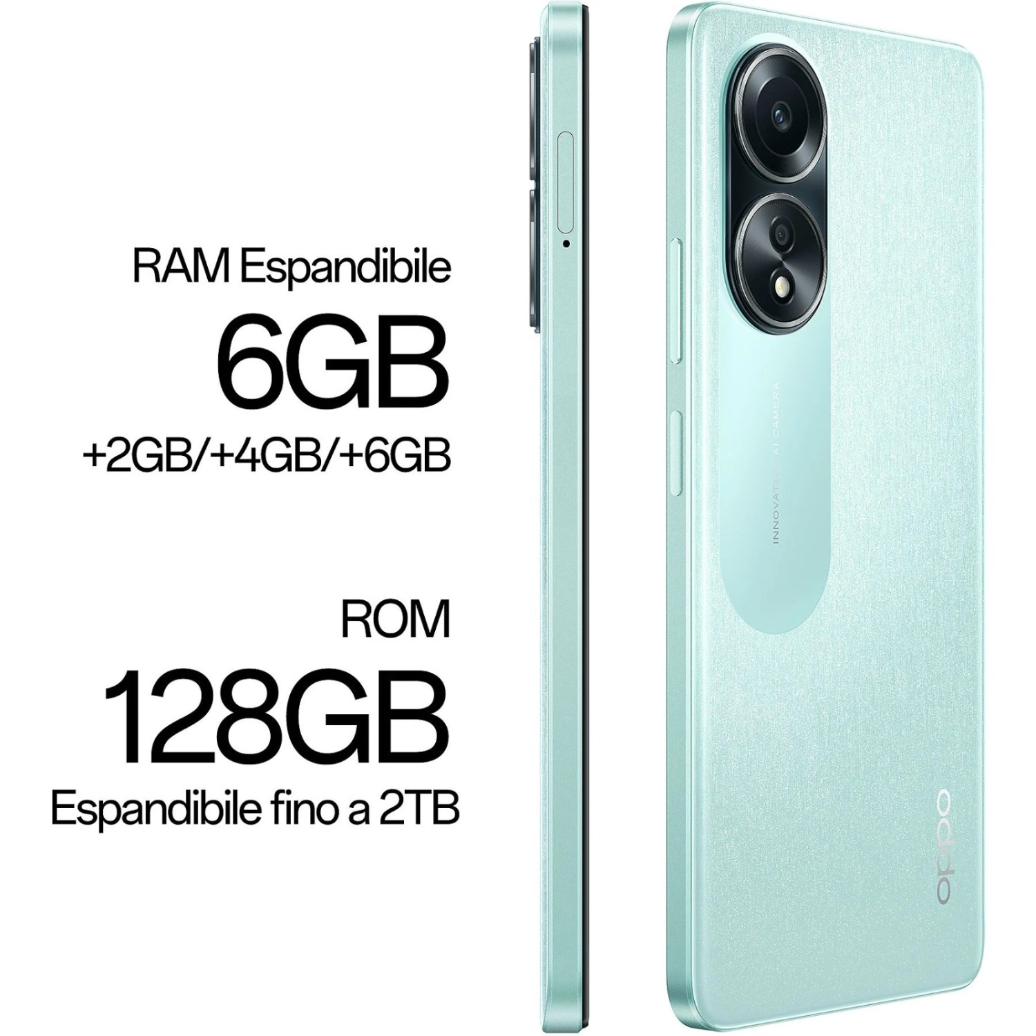 Vendita online Telefonia Oppo  A58 128GB Green costo  124,99 €  spedizione in 24h-48h pagmamento PayPal Contrassegno