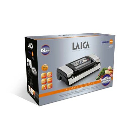 LAICA VACUUM MACHINE 20 L/MIN DOUBLE PUMP BLACK-SILVER VT31200