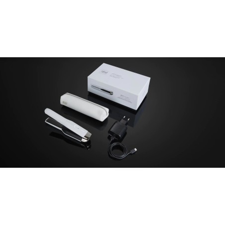 GHD UNPLUGGED CORDLESS STYLER HAIR STRAIGHTENER WHITE