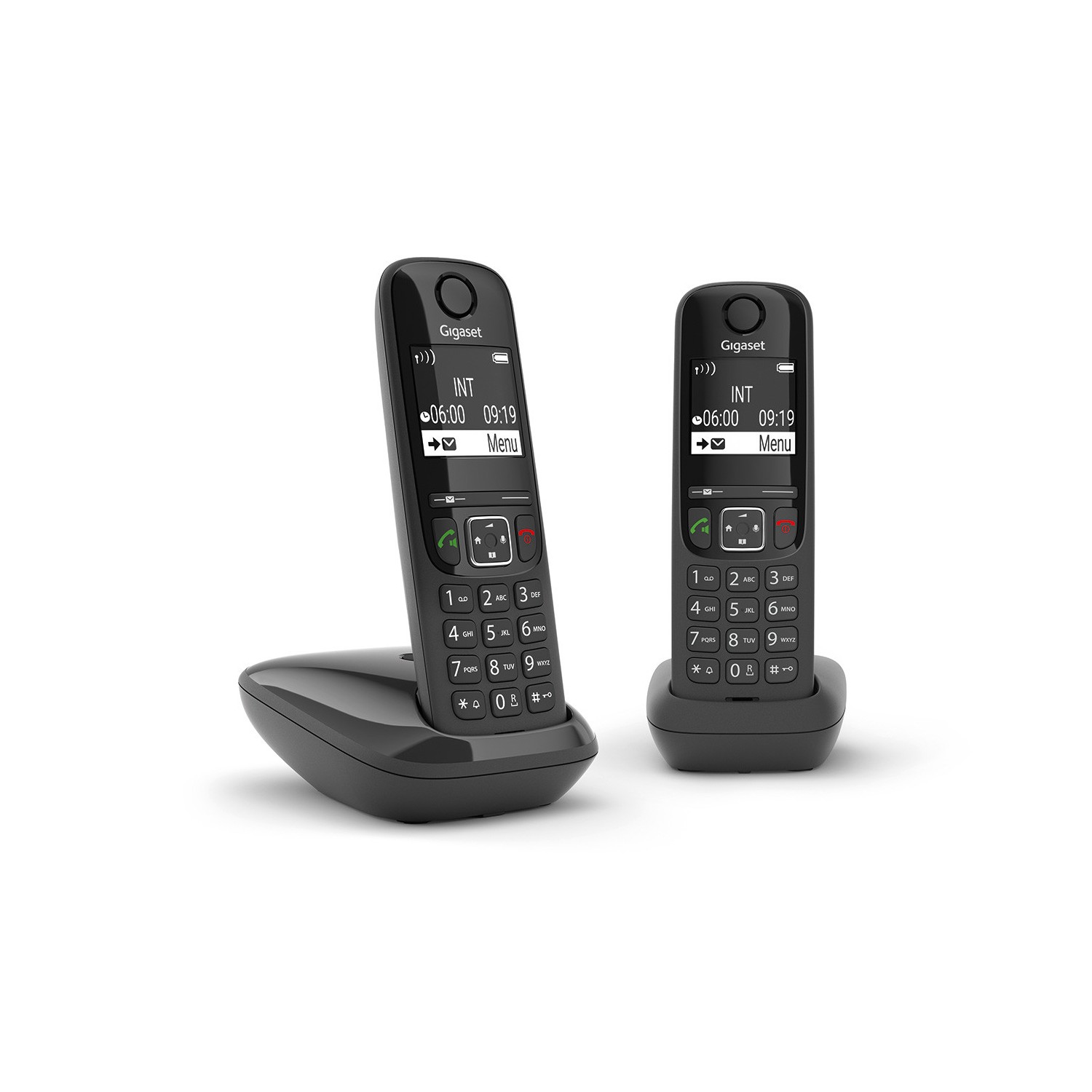 Vendita online PHONE GIGASET WIRELESS PHONE AS690 DUO BLACK (L36852-H2816-D201) costo  €39.63  spedizione in 24h-48h pagmamento PayPal Contrassegno
