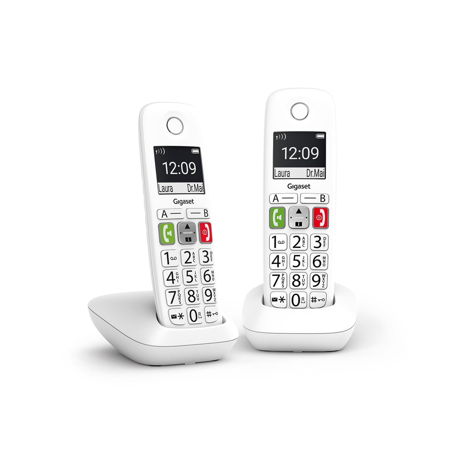 Vendita online PHONE GIGASET WIRELESS PHONE E290 DUO WHITE (L36852-H2901-D202) costo  46,97 €  spedizione in 24h-48h pagmamento PayPal Contrassegno