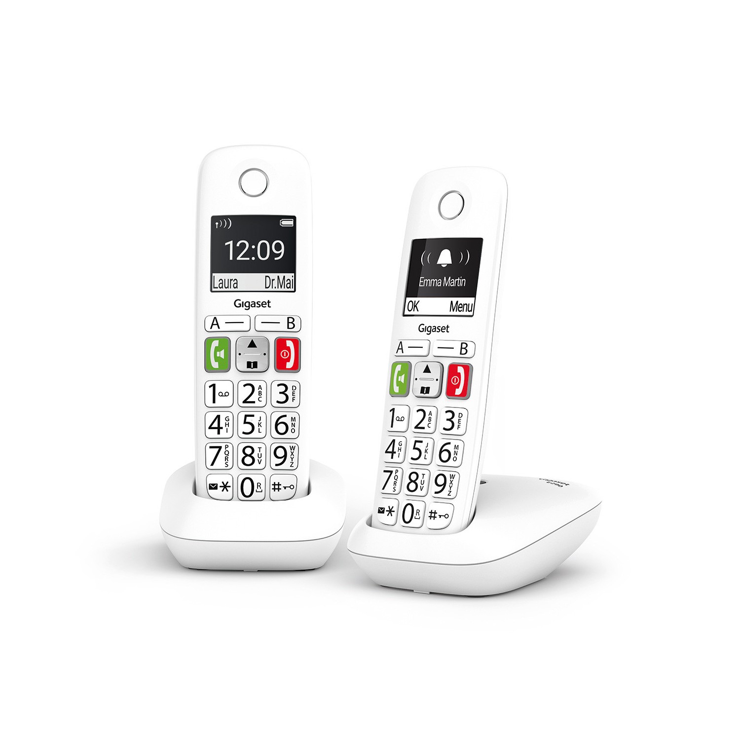 Vendita online PHONE GIGASET WIRELESS PHONE E290 DUO WHITE (L36852-H2901-D202) costo  46,97 €  spedizione in 24h-48h pagmamento PayPal Contrassegno