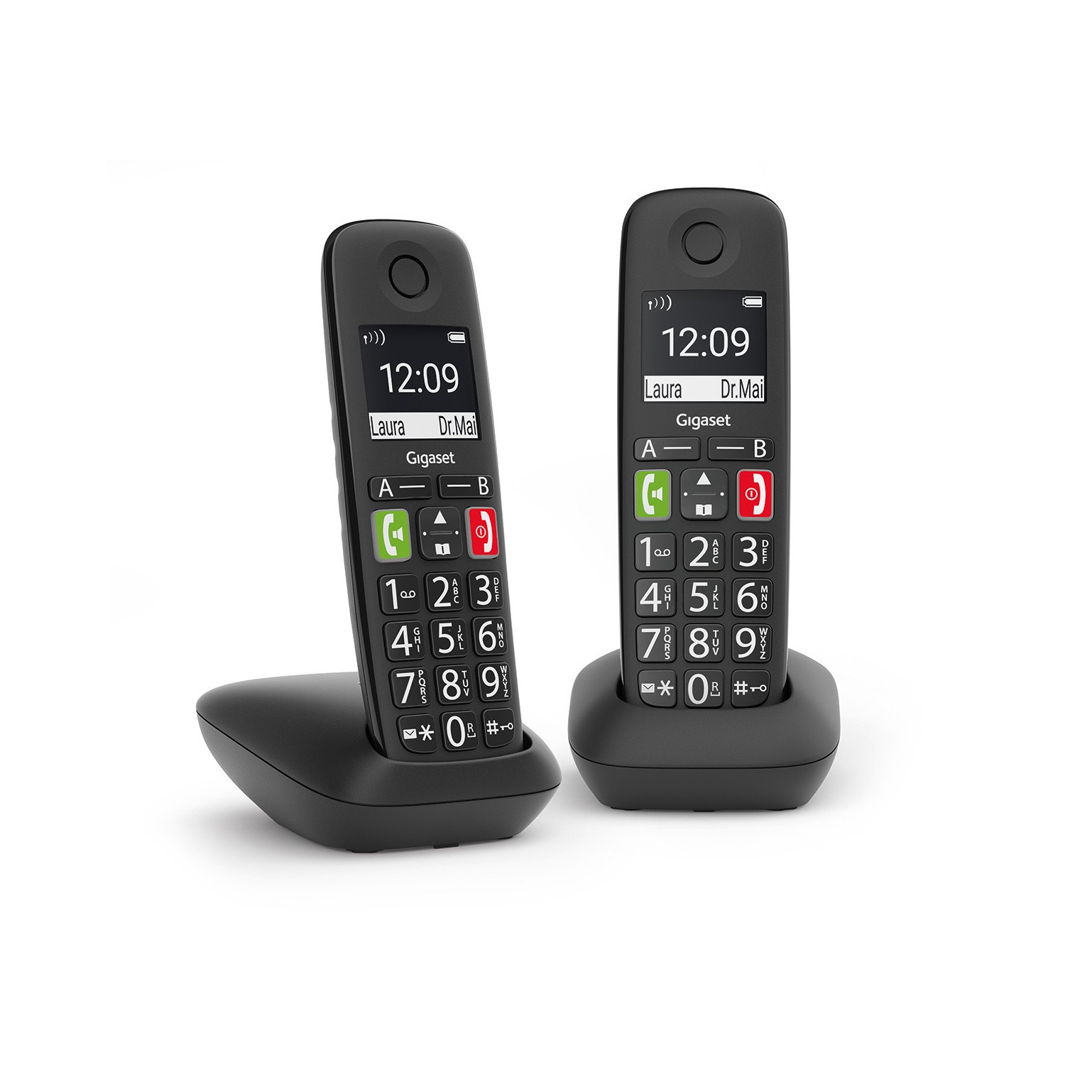 Vendita online PHONE GIGASET WIRELESS PHONE E290 DUO BLACK (L36852-H2901-D201) costo  46,97 €  spedizione in 24h-48h pagmamento PayPal Contrassegno