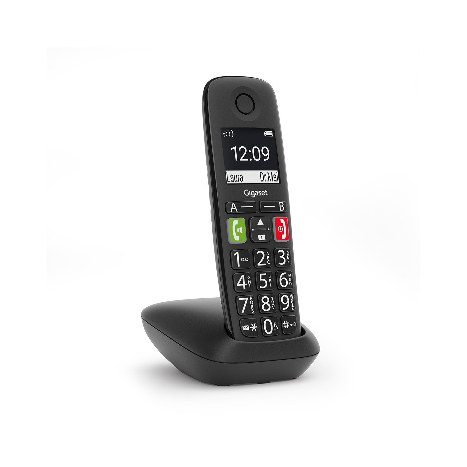 Vendita online PHONE GIGASET WIRELESS PHONE E290 BLACK (S30852-H2901-D201) costo  30,92 €  spedizione in 24h-48h pagmamento PayPal Contrassegno