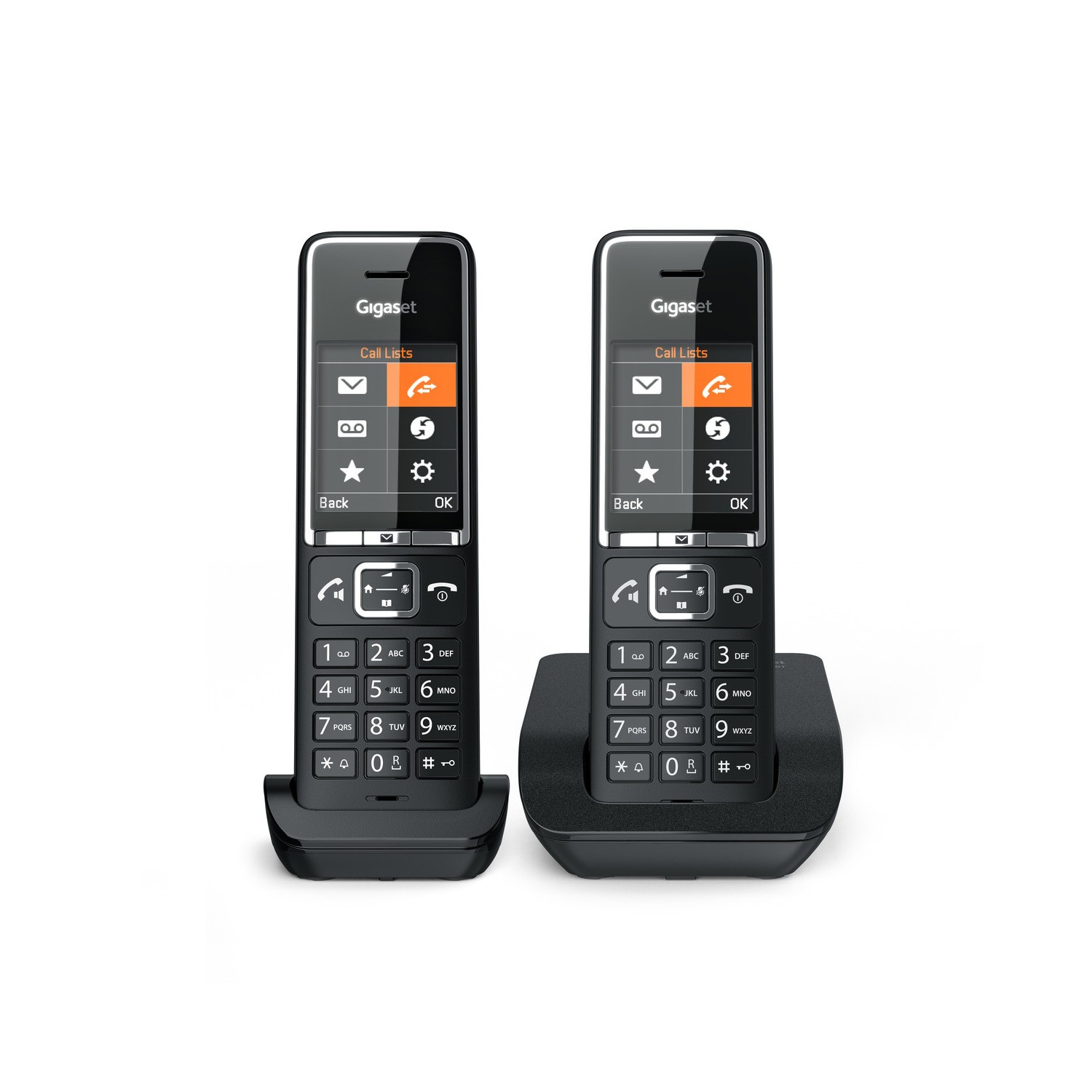 Vendita online PHONE GIGASET WIRELESS PHONE COMFORT 550 DUO BLACK CHROME (L36852-H3001-D204) costo  67,04 €  spedizione in 24h-48h pagmamento PayPal Contrassegno