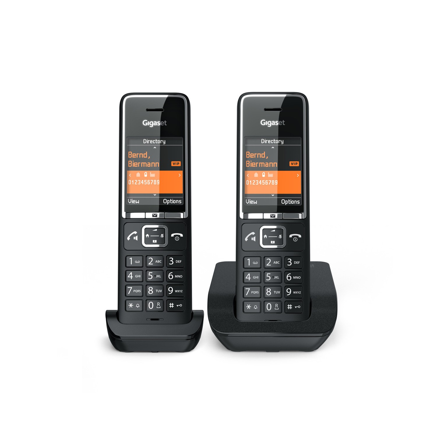 Vendita online PHONE GIGASET WIRELESS PHONE COMFORT 550 DUO BLACK CHROME (L36852-H3001-D204) costo  €69.54  spedizione in 24h-48h pagmamento PayPal Contrassegno