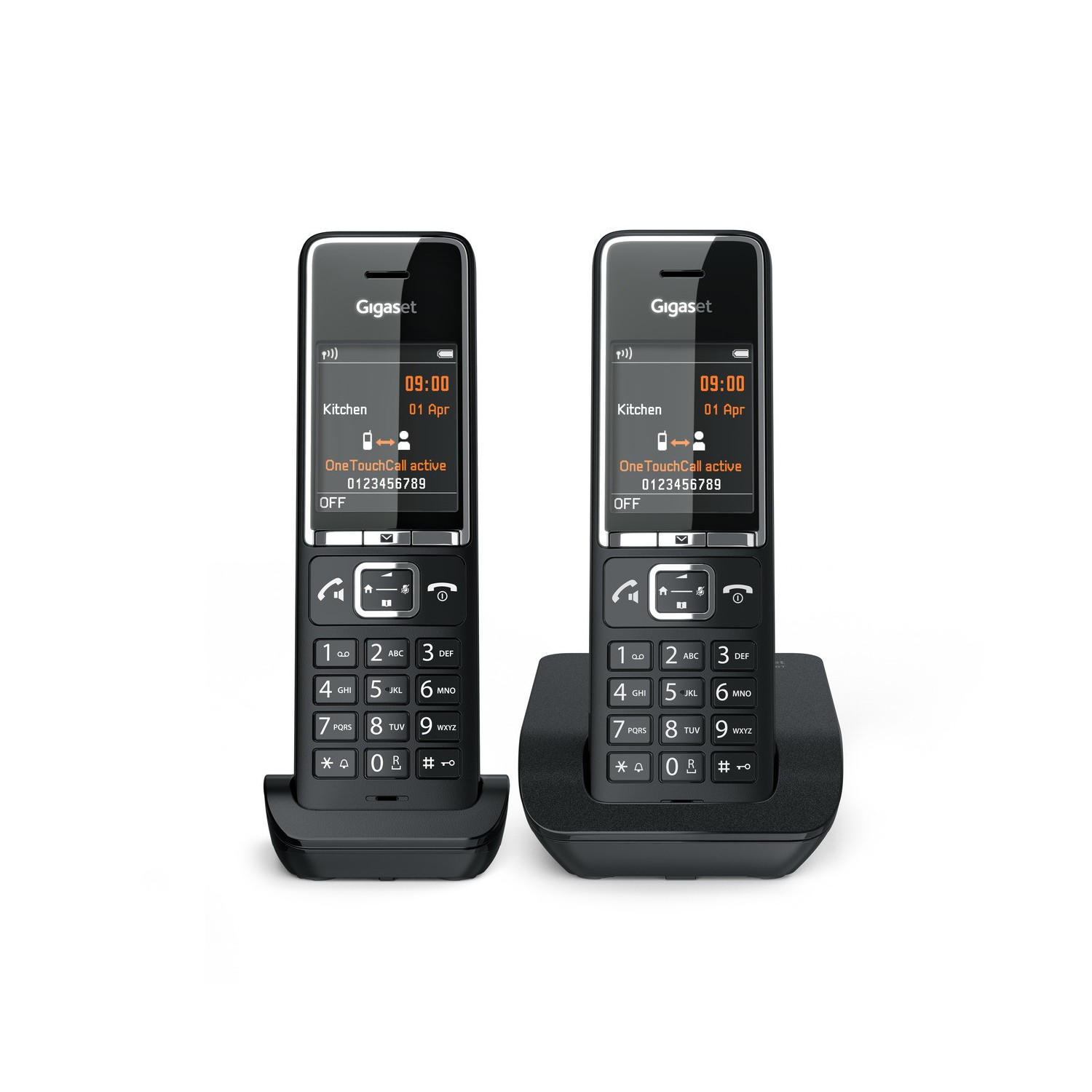 Vendita online PHONE GIGASET WIRELESS PHONE COMFORT 550 DUO BLACK CHROME (L36852-H3001-D204) costo  €69.54  spedizione in 24h-48h pagmamento PayPal Contrassegno