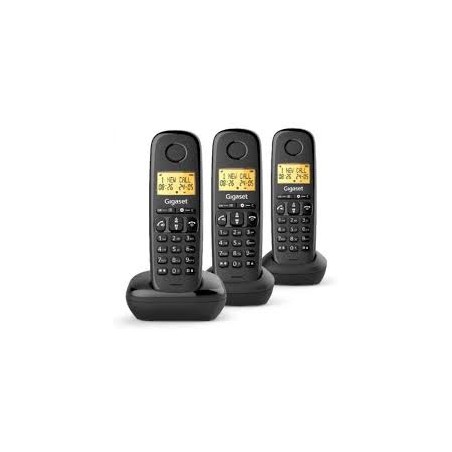 GIGASET WIRELESS PHONE BASIC 100 TRIO BLACK (L36852-H3206-D211)