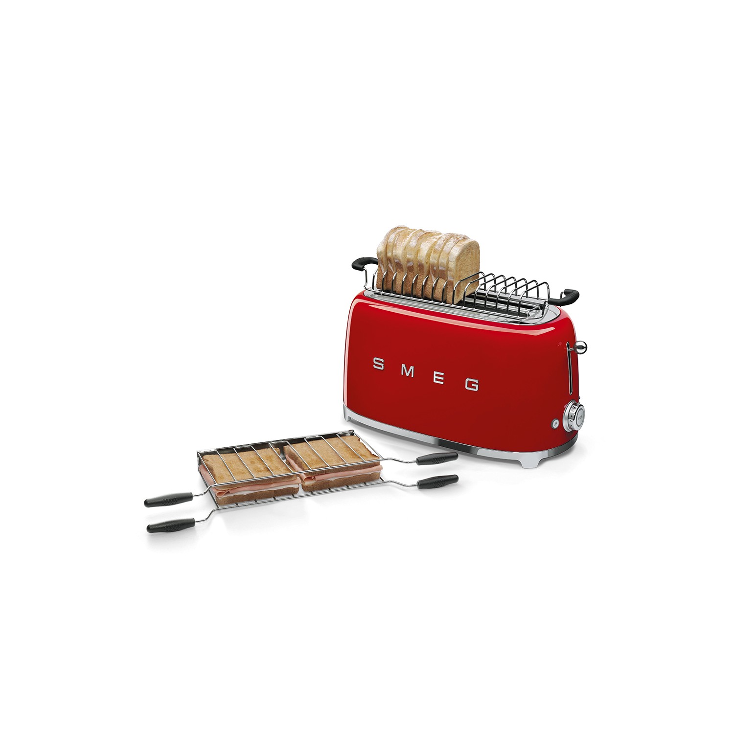 Vendita online APPLIANCE SMEG TOASTER 2X4 50´S STYLE RED TSF02RDEU costo  €132.57  spedizione in 24h-48h pagmamento PayPal Contrassegno