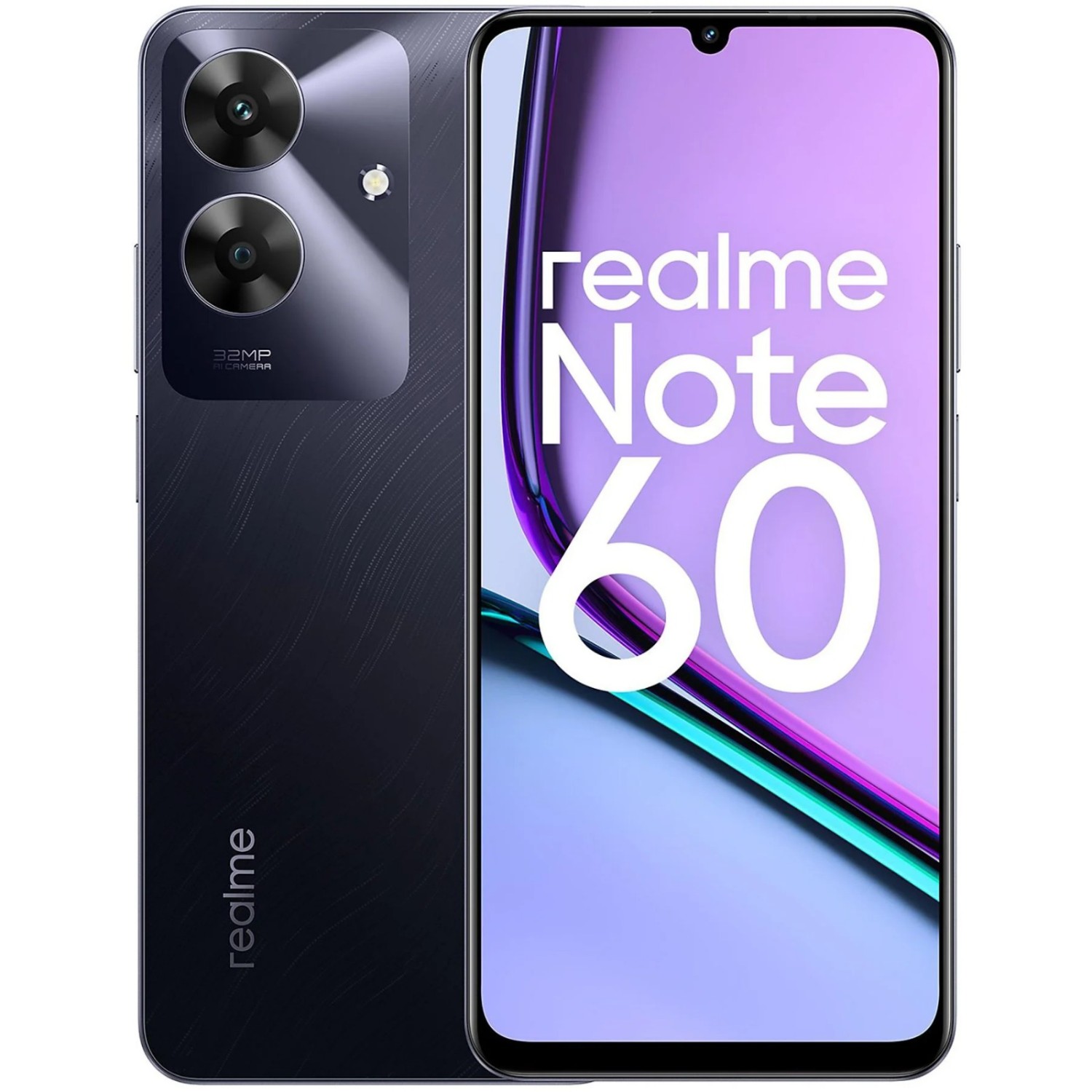 Vendita online Telefonia Realme Note 60 4+128GB Black costo  89,99 €  spedizione in 24h-48h pagmamento PayPal Contrassegno