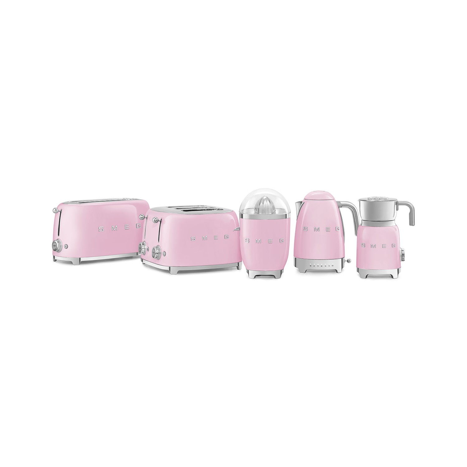Vendita online APPLIANCE SMEG TOASTER 2X4 50´STYLE PINK TSF02PKEU costo  132,57 €  spedizione in 24h-48h pagmamento PayPal Contrassegno