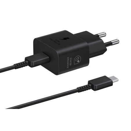 SAMSUNG POWER WALL CHARGER 25W USB-C BLACK + CABLE USB-C TO USB-C BLACK EP-T2510XBEGEU