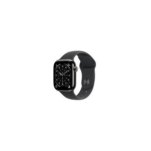 APPLE WATCH SERIES 11 GPS + CELLULAR 42MM SLATE TITANIUM CASE WITH BLACK SPORT BAND S/M MF8R4W